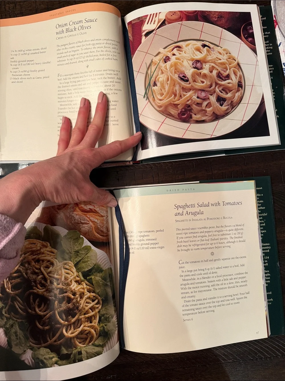 Williams-Sonoma Sauces and Pasta Cookbooks.